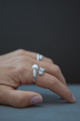 KAPLAN TAŞLI YÜZÜK BEYAZ