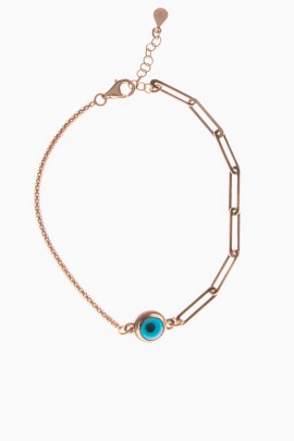 NAZAR BONCUK İKİ FARKLI ZİNCİRLİ BİLEKLİK