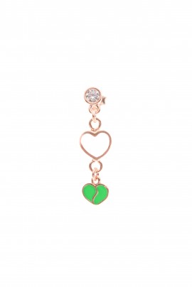 NEON YEŞİL KALP KÜPE