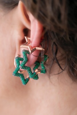 RENKLİ TAŞ YILDIZ KÜPE