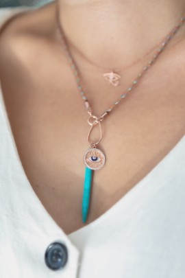 TURKUAZ TAŞLI GÖZ KOLYE