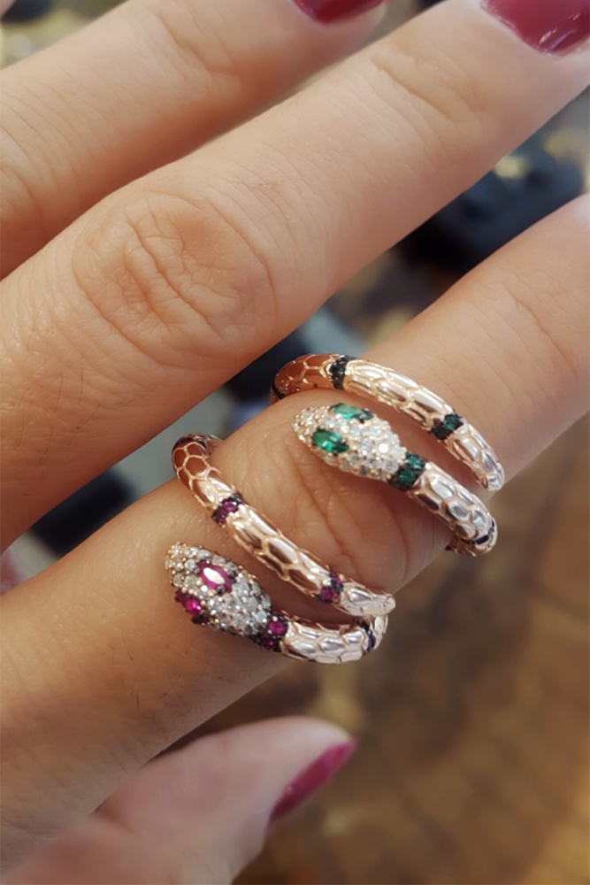 YILAN TAŞLI YÜZÜK