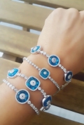 5 Lİ MAVİ KARE TAŞLI BİLEKLİK