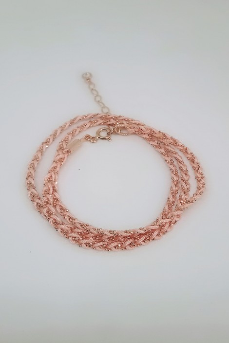 AÇIK PEMBE 3LÜ ZİNCİR BİLEKLİK 