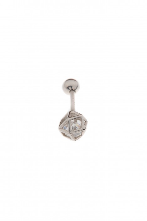 KAFES TEKTAŞ BEYAZ TRAGUS PİERCİNG