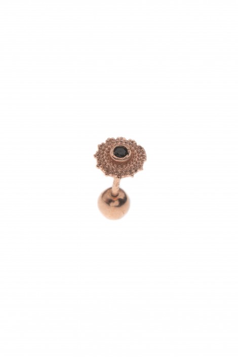 SİYAH TAŞLI ROSE TRAGUS PİERCİNG