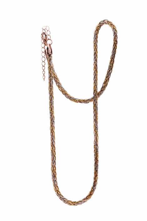 ÜÇ RENK ÖRGÜ İTALYAN İTHAL KALIN ZİNCİR